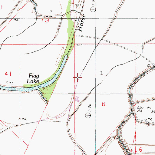Topographic Map of Flag Lake, LA