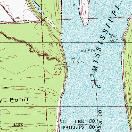 Topographic Map of Tate Lodge, AR