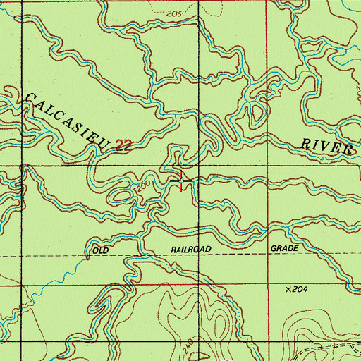 Topographic Map of Floctaw Creek, LA