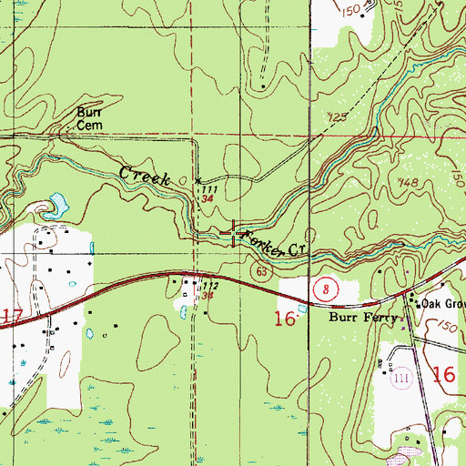 Topographic Map of Forker Creek, LA