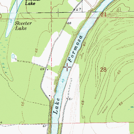 Topographic Map of Lake Formosa, LA