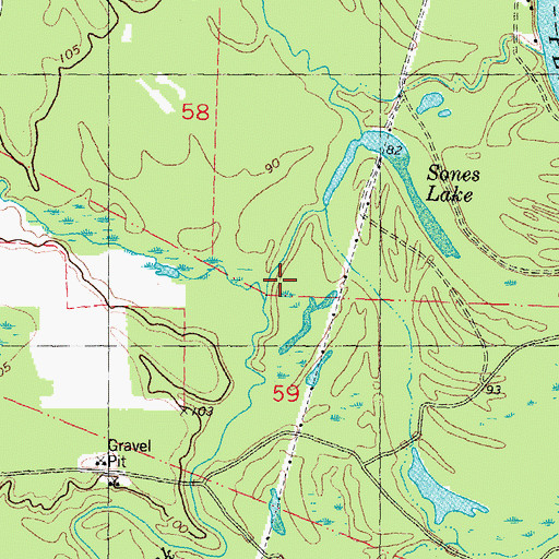 Topographic Map of Foster Creek, LA