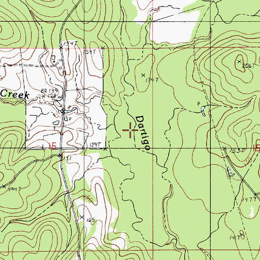 Topographic Map of Fouchmiah Creek, LA