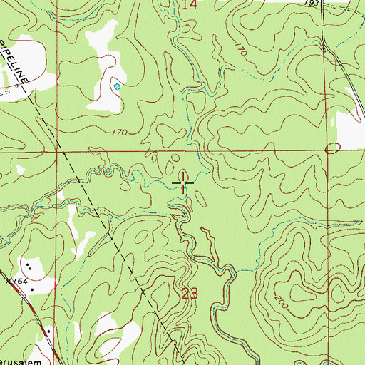 Topographic Map of Foxskin Bayou, LA