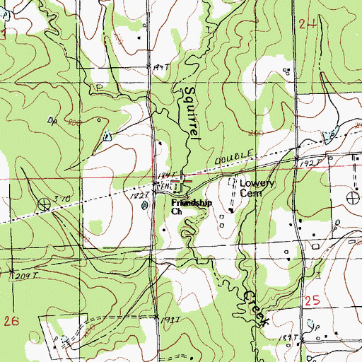 Topographic Map of Friendship Baptist Church, LA