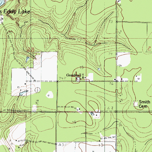 Topographic Map of Gambrell Baptist Church, LA