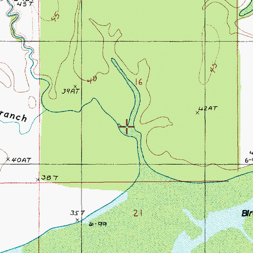 Topographic Map of Gelvin Creek, LA