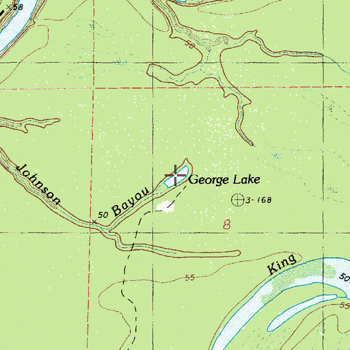 Topographic Map of George Lake, LA