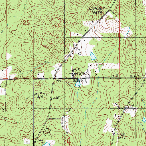 Topographic Map of Germantown Baptist Church, LA