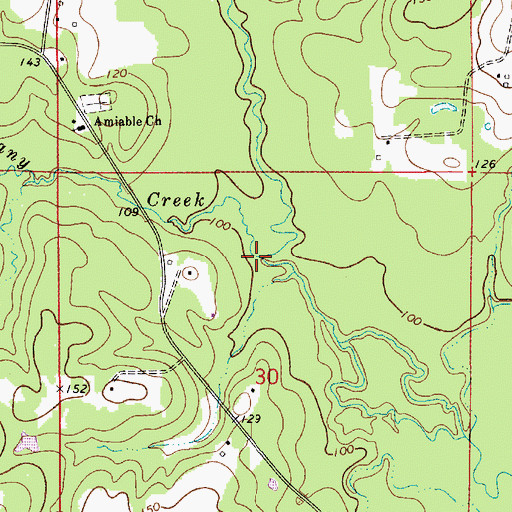 Topographic Map of Germany Creek, LA