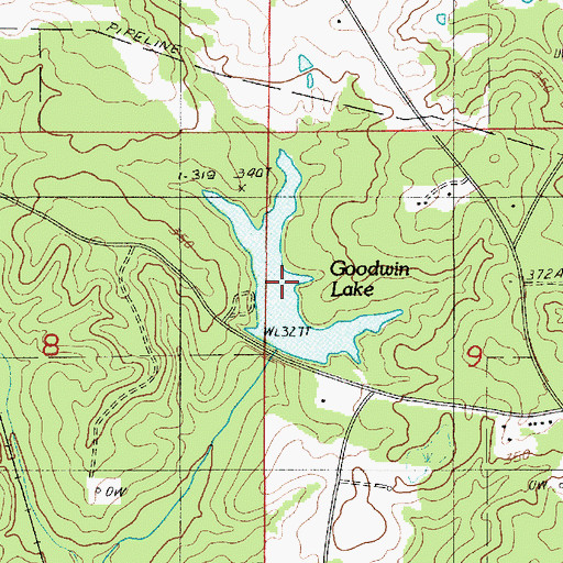 Topographic Map of Goodwin Lake, LA
