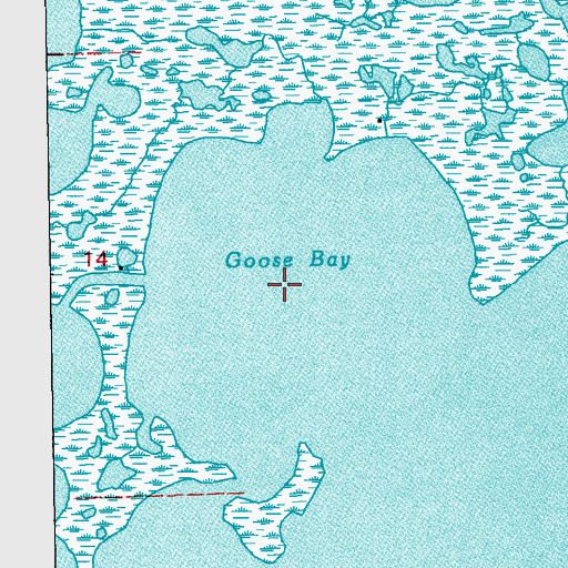 Topographic Map of Goose Bay, LA