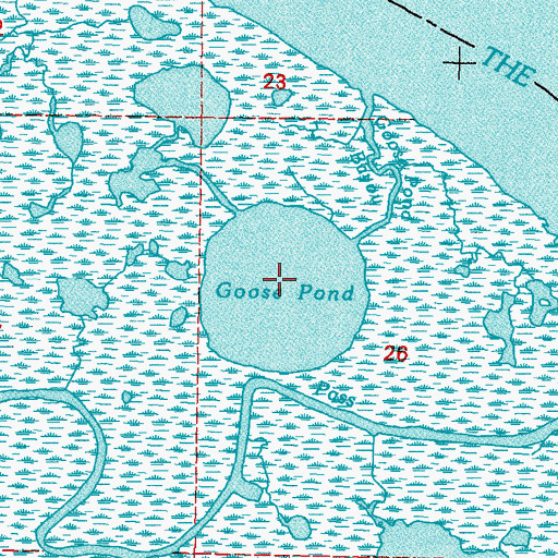 Topographic Map of Goose Pond, LA