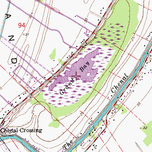 Topographic Map of Grand Bay, LA