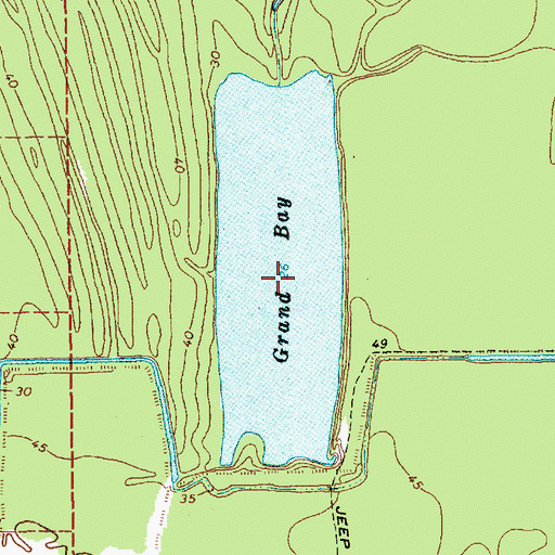 Topographic Map of Grand Bay, LA