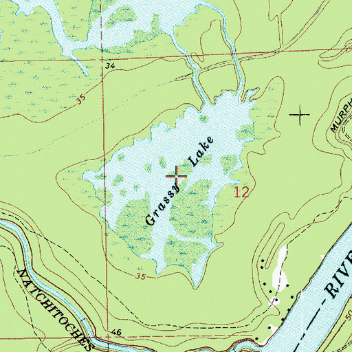 Topographic Map of Grassy Lake, LA