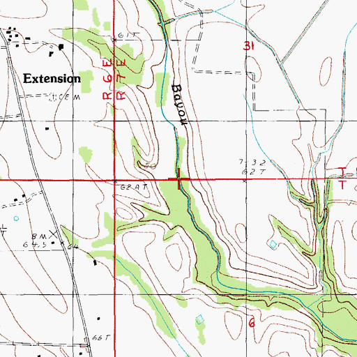 Topographic Map of Grayson Bayou, LA