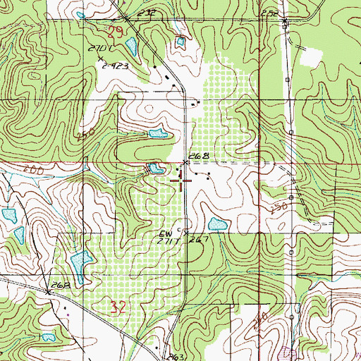 Topographic Map of Greenwood Church, LA