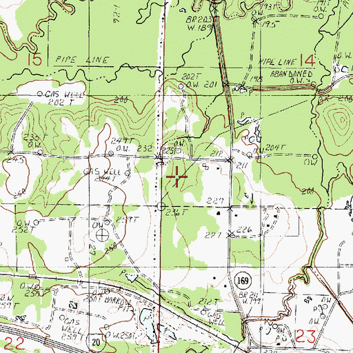 Topographic Map of Greenwood Gas and Oil Field, LA