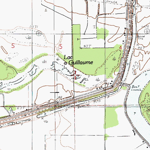 Topographic Map of Lac  Guillaume, LA