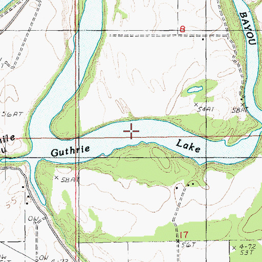 Topographic Map of Guthrie Lake, LA