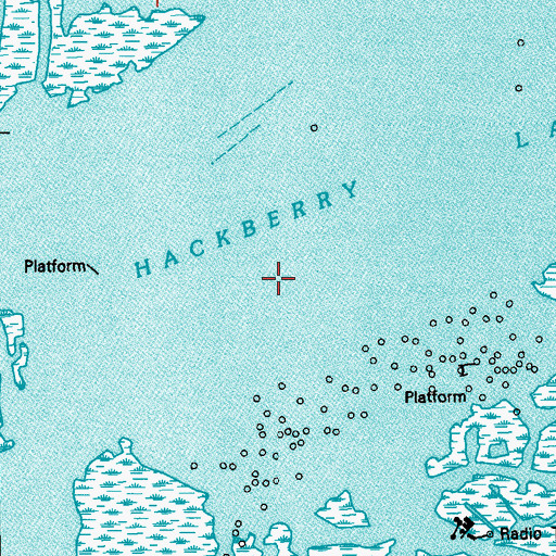 Topographic Map of Hackberry Lake, LA