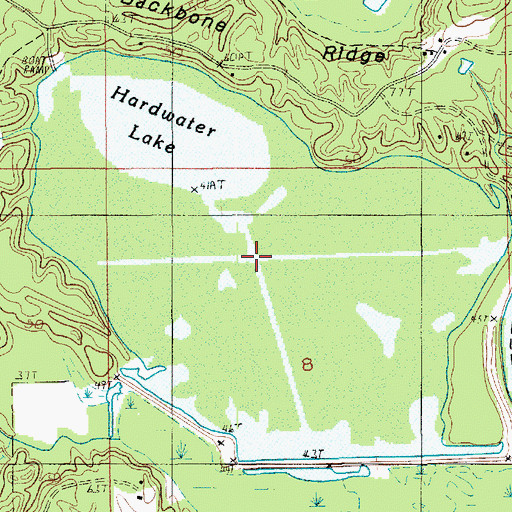 Topographic Map of Hardwater Lake, LA