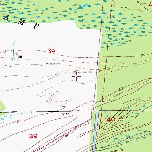 Topographic Map of Harrison Lake, LA
