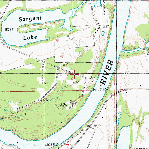 Topographic Map of Harrisonburg Oil Field, LA