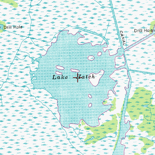 Topographic Map of Lake Hatch, LA