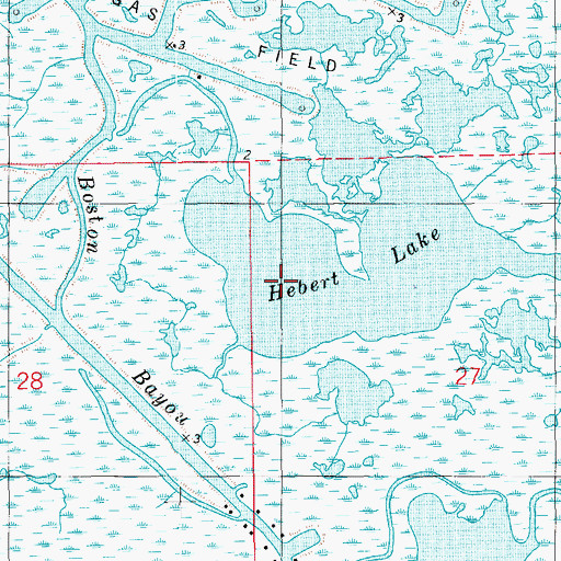 Topographic Map of Hebert Lake, LA