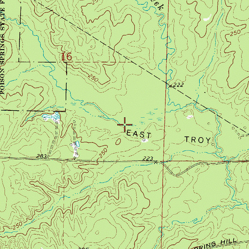 Topographic Map of Taylor Creek, AR