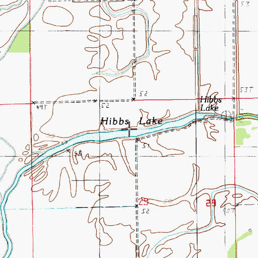 Topographic Map of Hibbs Lake, LA