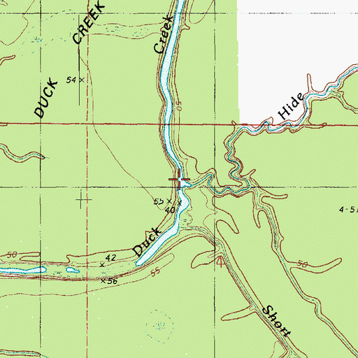 Topographic Map of Hilde Bayou, LA