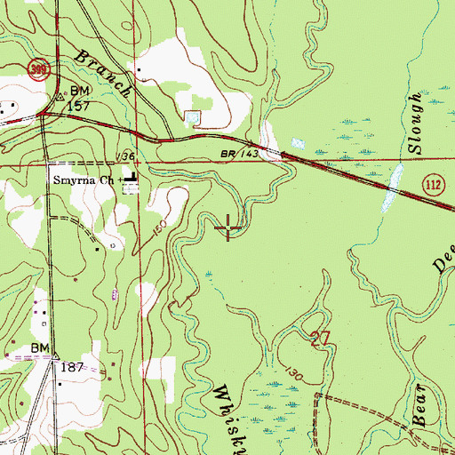 Topographic Map of Horse Branch, LA