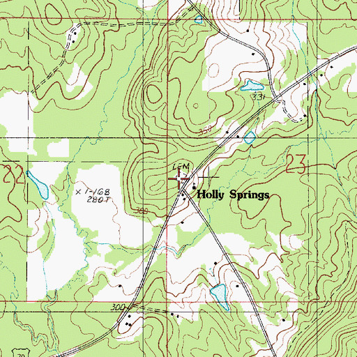 Topographic Map of Holly Springs Baptist Church, LA