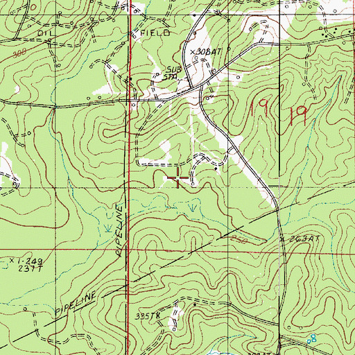 Topographic Map of Homer Oil Field, LA