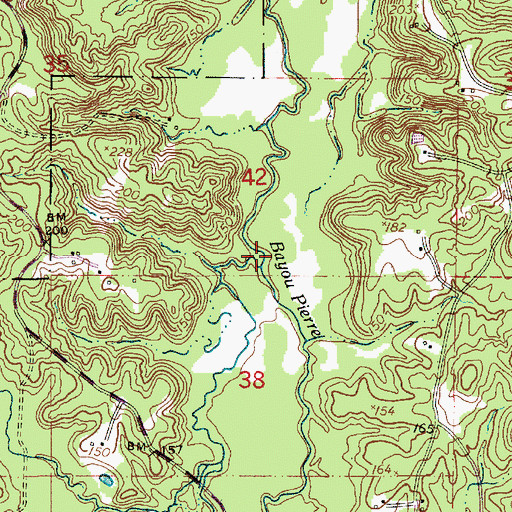 Topographic Map of Horsehead Creek, LA