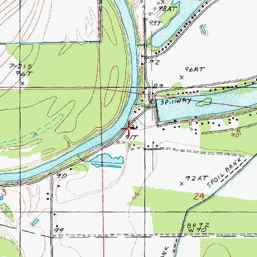 Topographic Map of Horseshoe Church, LA