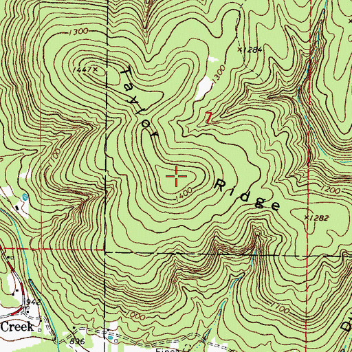 Topographic Map of Taylor Ridge, AR