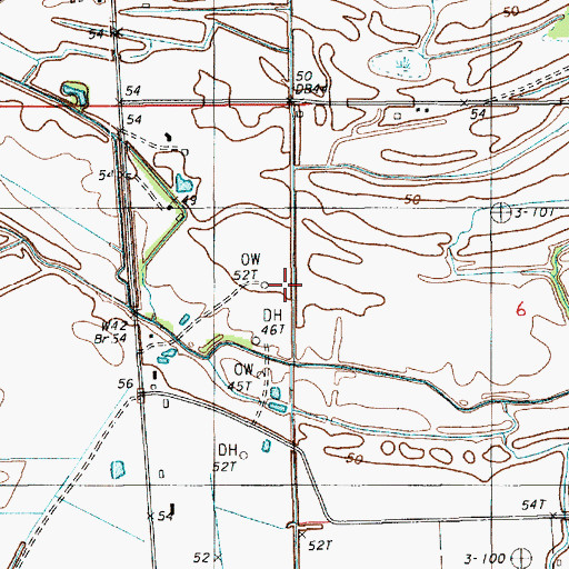 Topographic Map of Horseshoe Oil Field, LA