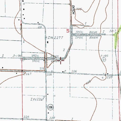 Topographic Map of Taylors Ditch, AR