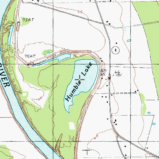 Topographic Map of Humble Lake, LA
