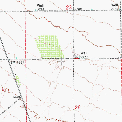 Topographic Map of Happy Camp Wash, AZ
