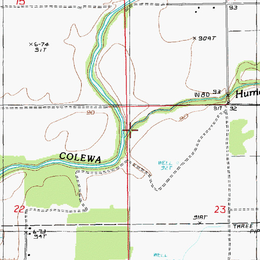 Topographic Map of Hurricane Creek, LA