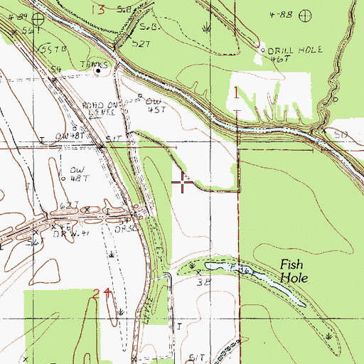 Topographic Map of Hutook Lake, LA