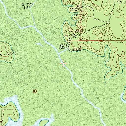 Topographic Map of Lake Iatt, LA