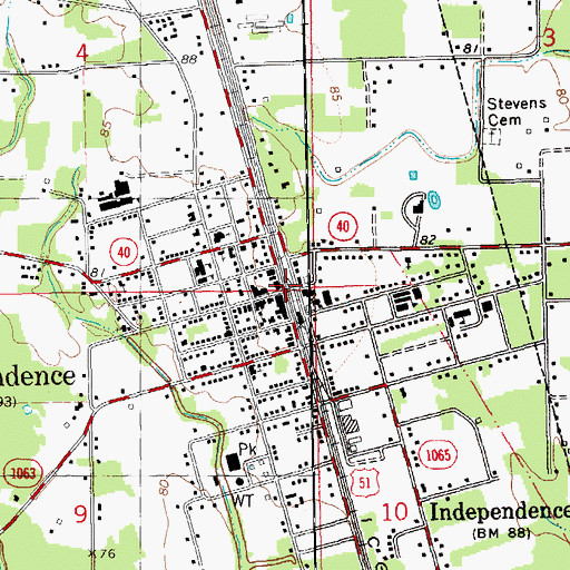 Topographic Map of Independence, LA