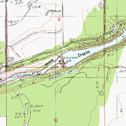 Topographic Map of Irwin Lake, LA