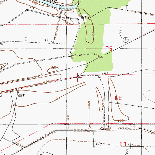 Topographic Map of Jack Lake, LA